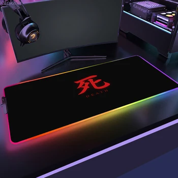 S-Sekiros 2 Большой RGB коврик для мыши Xxl Gaming Mousepad Индивидуальный аниме светодиодный ковер геймер большой настольный коврик для ПК с подсветкой XL