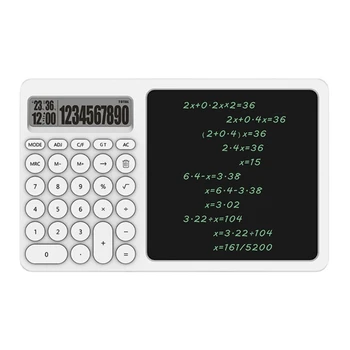 Офисный калькулятор с ЖК-планшетом для письма Многофункциональный материал из АБС-пластика для студентов, преподавателей и бизнес-профессионалов