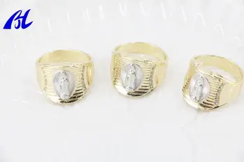 Kalen Простой горный хрусталь 18-каратное золотое покрытие крест кольца мужчины ювелирные изделия кольцо на палец