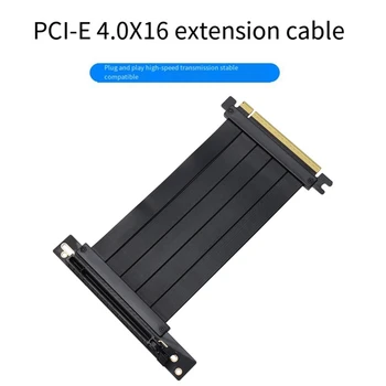 Удлинительный кабель PCIE 4.0 x16 x16 90° Black Удлинитель, совместимый с системами PCIe 3.0