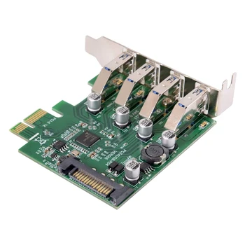 Низкопрофильный 4-портовый концентратор PCI-E-USB 3.0 Адаптер платы расширения PCI Express 5 Гбит/с Операционные системы USB1.1/2.0/3.0
