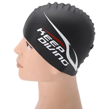 Водонепроницаемая силиконовая шапочка для плавания с длинными волосами - идеально подходит для мужчин и женщин в бассейнах