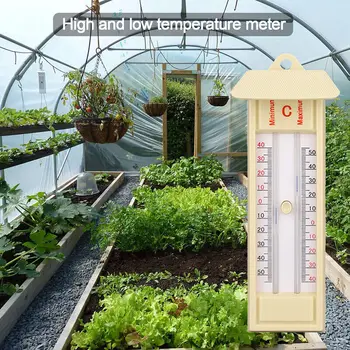  Профессиональный термометр для теплицы Max-Min Пресс-термометр Традиционный монитор температуры от -40 до 50 °C U-образный термометр высокого и низкого