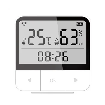 Tuya Smart WIFI Датчик температуры и влажности Внутренний гигрометр Термометр с ЖК-дисплеем