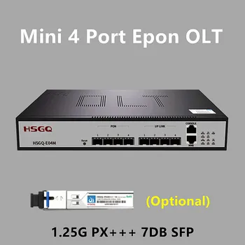 FTTH Mini 4 порта Epon Olt 1.25G PX+++ SFP Дополнительная поддержка HAGQ E04M Mini Olt 256 ONUS 1*NMS+1*Консоль