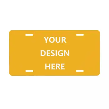  Настройте свой дизайн здесь Номерной знак персонализированный Добавьте свой собственный фотологотип Крышка переднего номерного знака автомобиля Алюминиевая тщеславная бирка