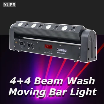 4X5W LED RGBW + 4 глаза Сценический эффект Красный лазерный бар Луч Освещение для диджея Дискотека Вечеринка Свадьба Проектор с движущейся головой Wash Spot DMX