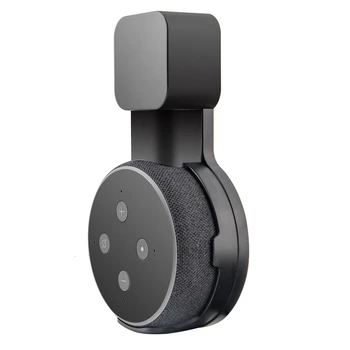  Держатель для настенного крепления динамика для Alexa Echo Dot 3-го поколения Внутренняя звуковая коробка с безвинтовым управлением кабелями, черный