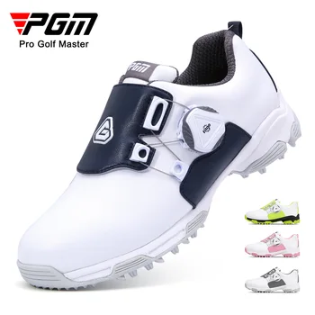 PGM детская обувь для гольфа обувь на пуговицах перевернутые трусы водонепроницаемая молодежная спортивная обувь спортивная обувь для мальчиков и девочек спортивная обувь XZ211