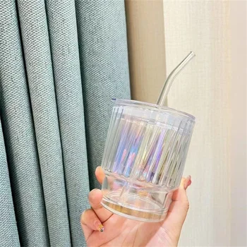  Чашка для завтрака 10,2×8,6 см Красочный лазер Апан и Южная Корея Высококачественные устойчивые аксессуары для воды Чашка Кофейная чашка 350 мл