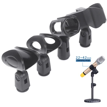 Универсальные зажимы для микрофона 25-46 мм Держатель микрофона для прямых трансляций, совместимый с беспроводным/проводным микрофоном