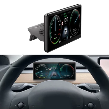 для Tesla Проекционный дисплей с беспроводным Carplay Android Auto для Tesla Model Y / 3,9-дюймовый сенсорный дисплей HUD Power Speed Display